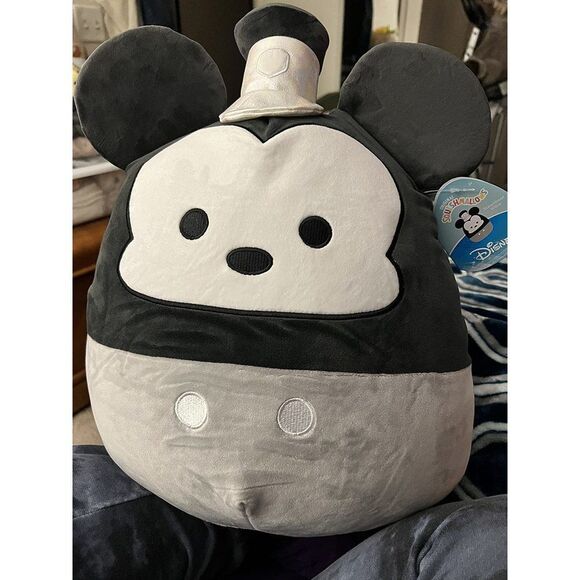 Squishmallows Disney 14-Inch Steamboat Willie Mickey Mouse Plush - Add to Your - Picture 11 of 15